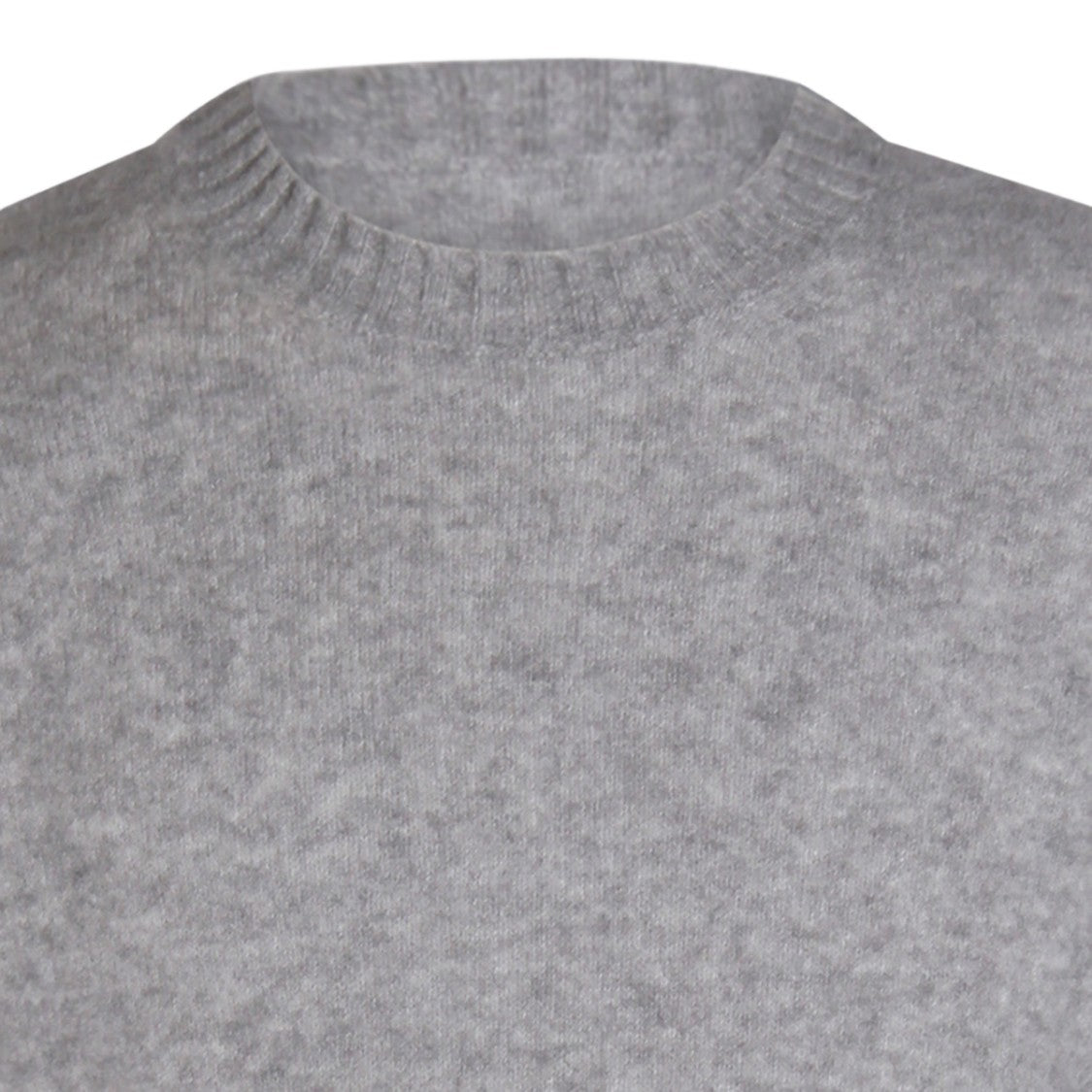 Piacenza Cashmere Textured Knit Sweater With Classic Crew Neckline