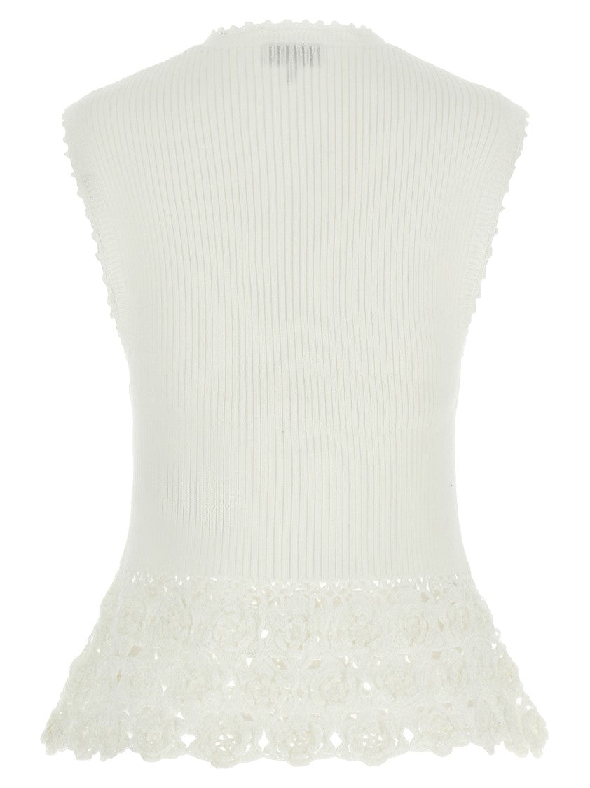 Ganni 'Cotton Crochet' Vest