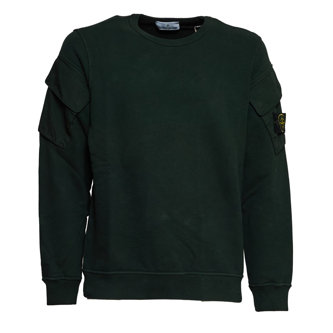 Stone Island Brushed Organic Cotton Fleece Crewneck Sweatshirt