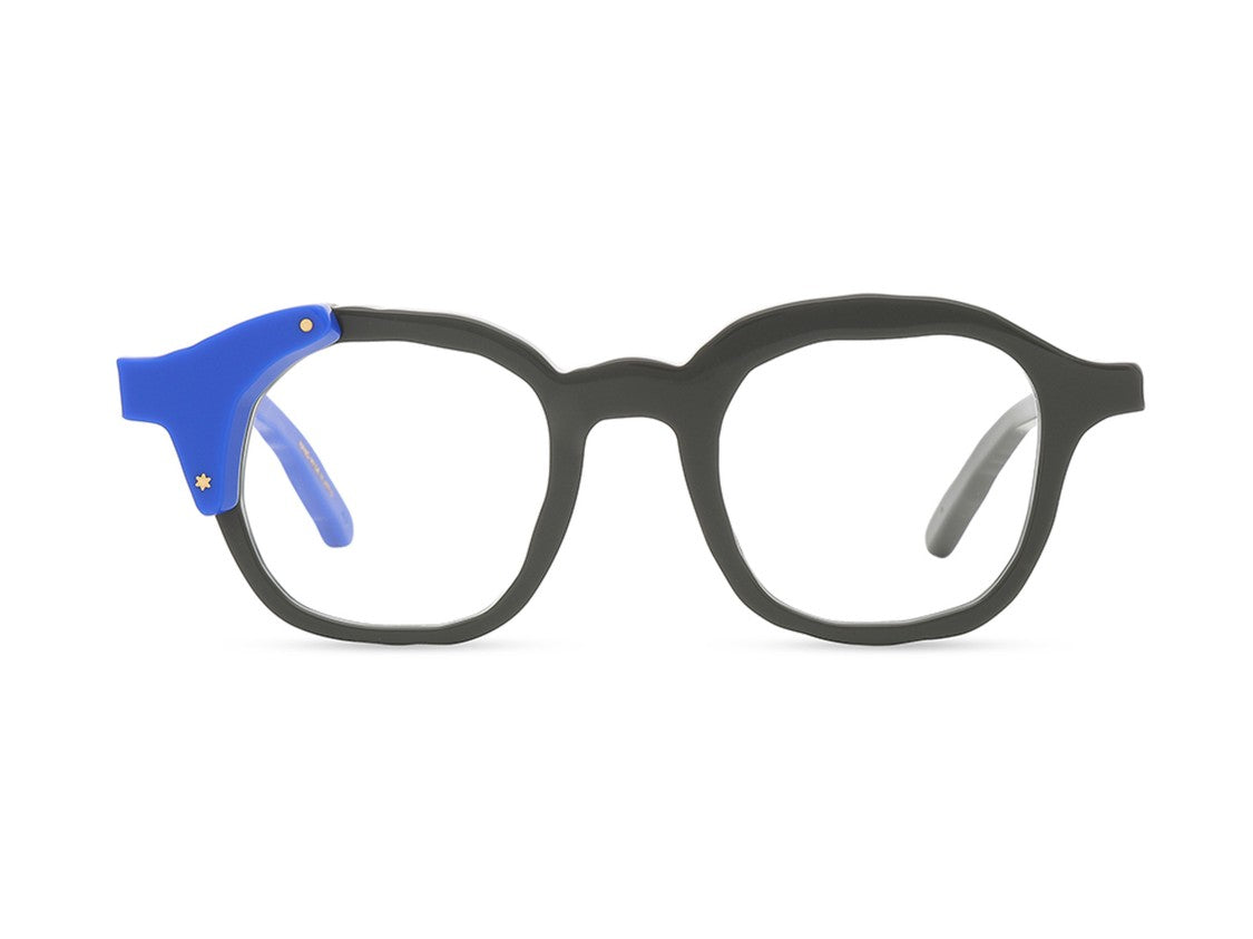 Masahiro Maruyama Blue Mm-0098 Bold Geometric Eyeglasses