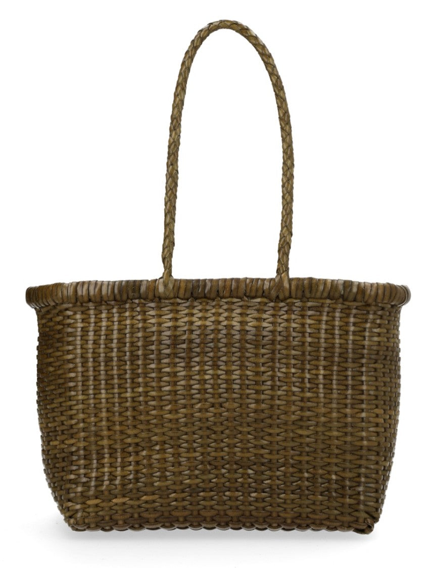Dragon Diffusion B Weave Woven Basket Handbag