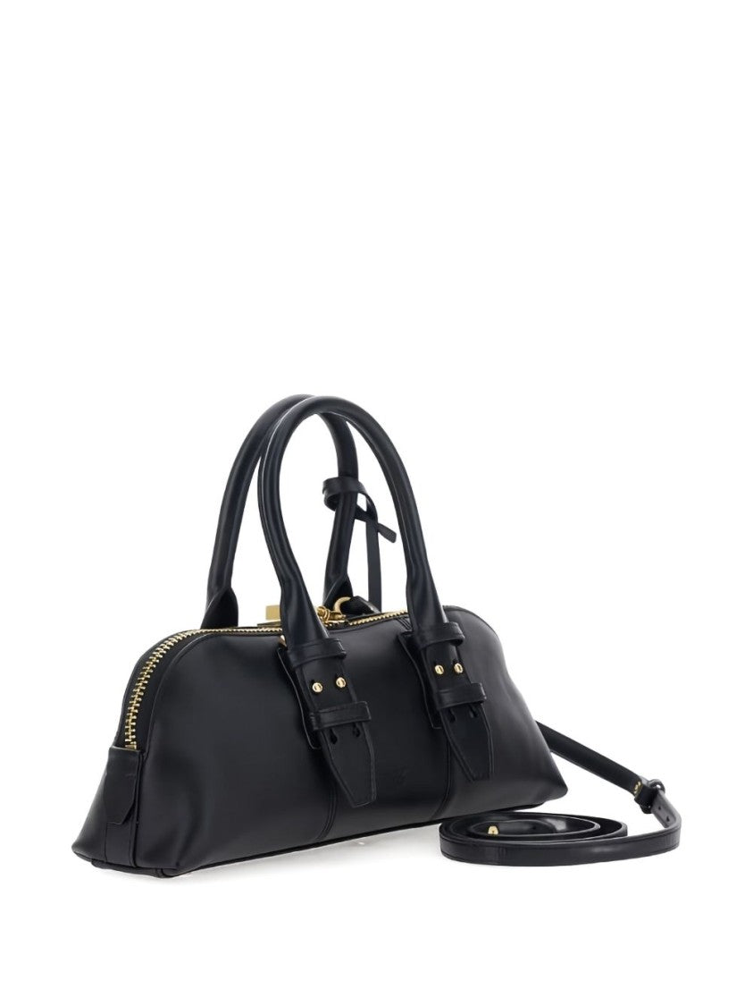 Pinko Structured Black Minimalist Bag With Clean Lines
