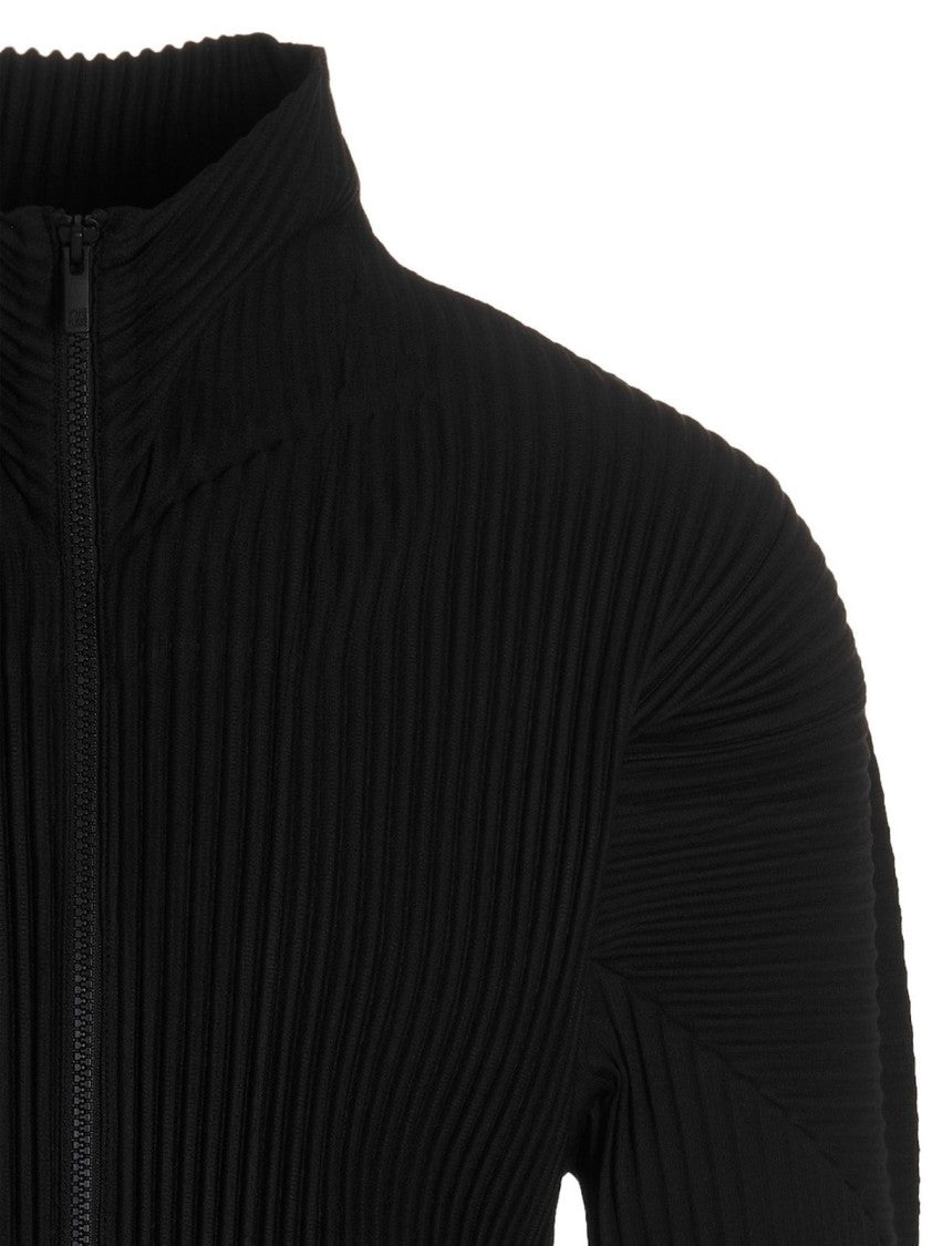 Homme Plissé Issey Miyake Zip Sweatshirt – Black