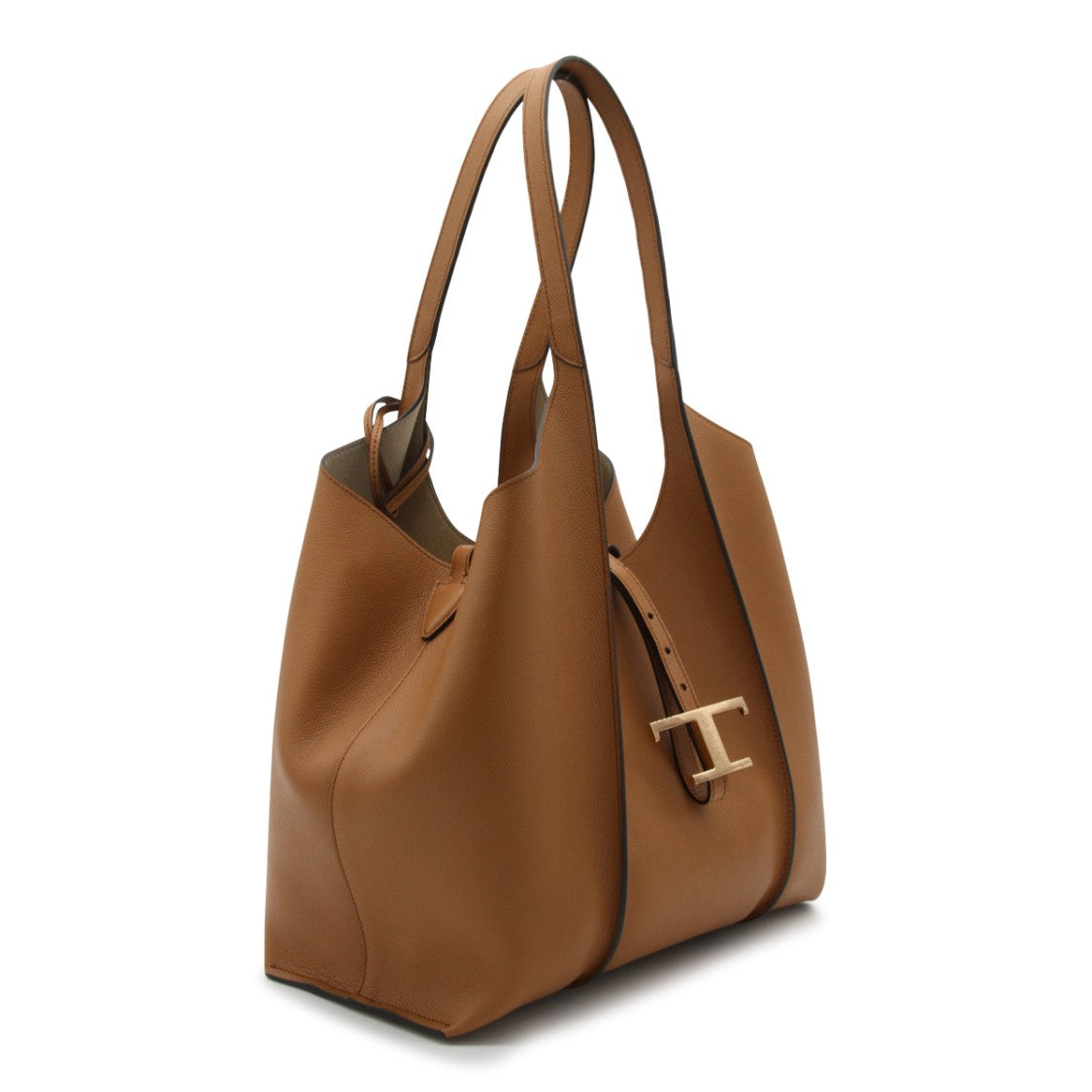 Tod's Timeless Brown Charm Leather Tote Bag