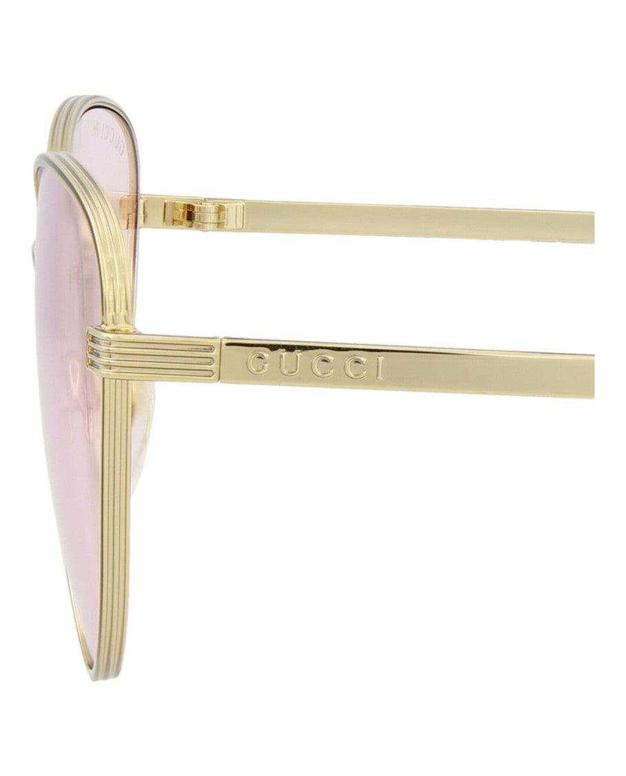 Gucci Cat Eye-Frame Metal Sunglasses