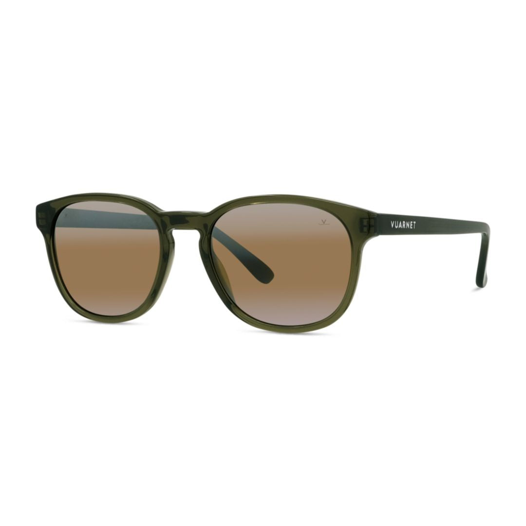 Vuarnet Vu40011i Translucent Olive Green Rounded Sunglasses