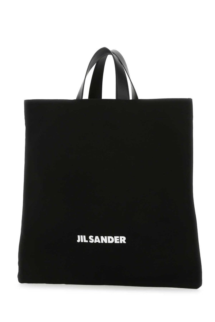 Jil Sander Black Canvas Shopping Bag