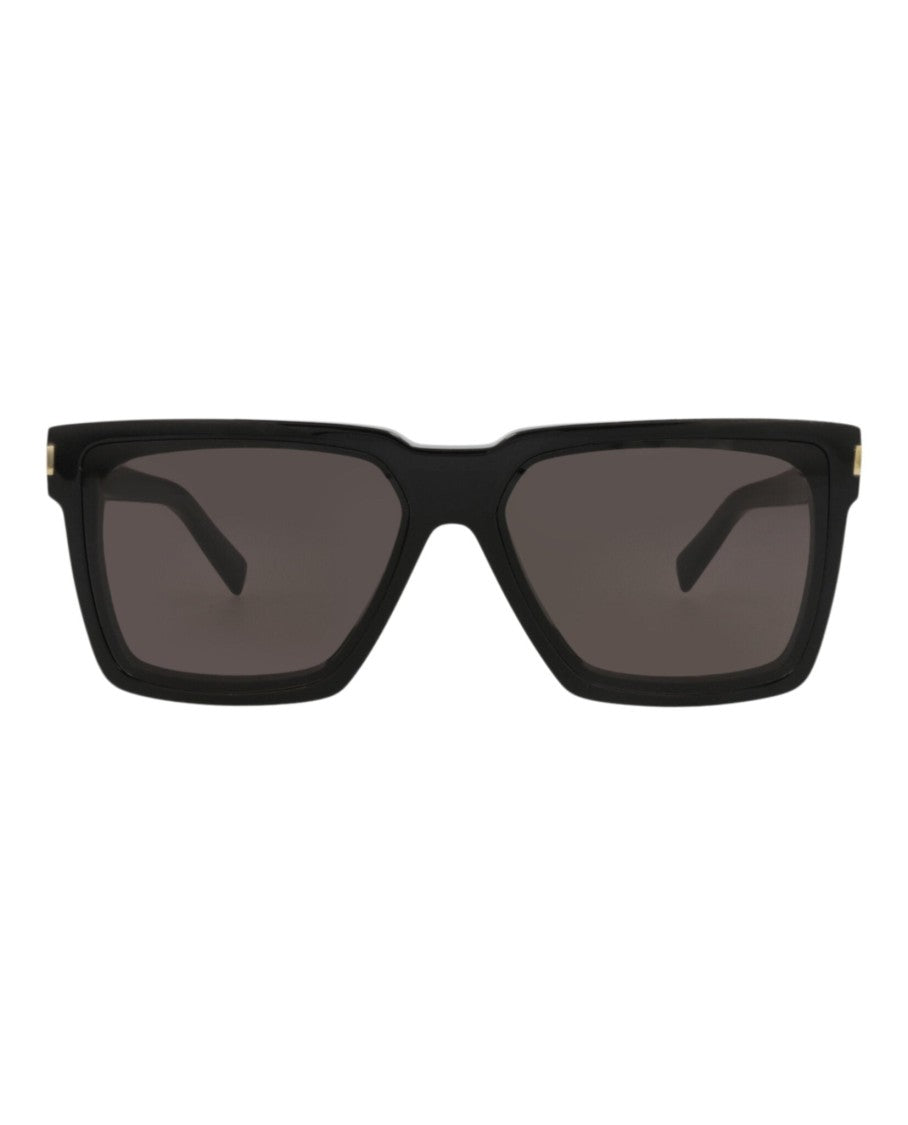 Saint Laurent Square-Frame Recycled Acetate Sunglasses With Saddle Nose Bridge