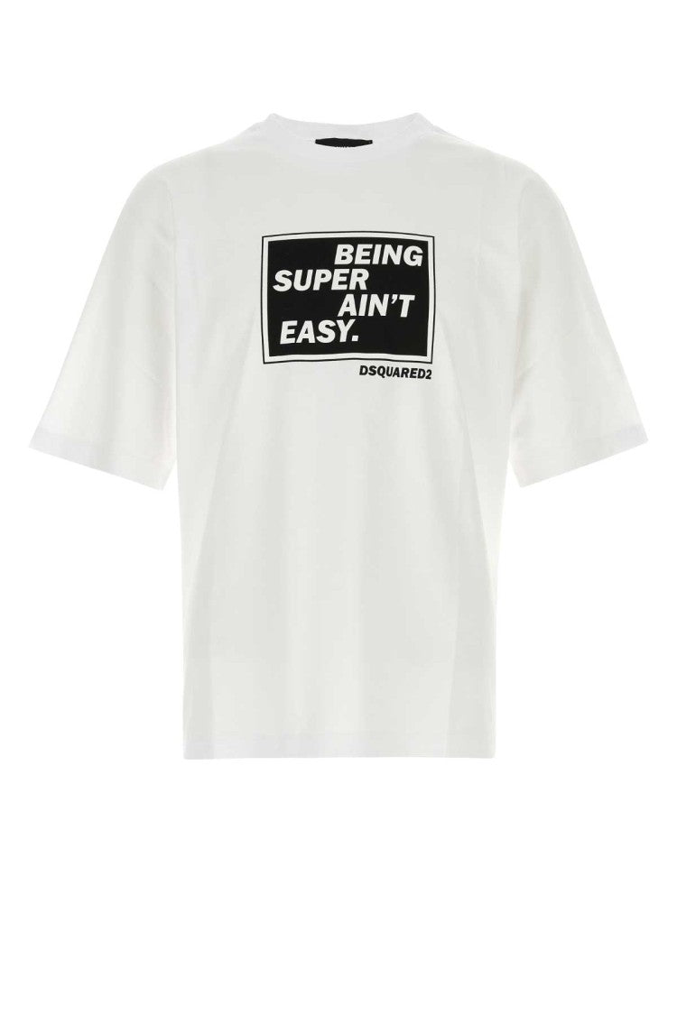 Dsquared2 White Cotton Oversize T-Shirt