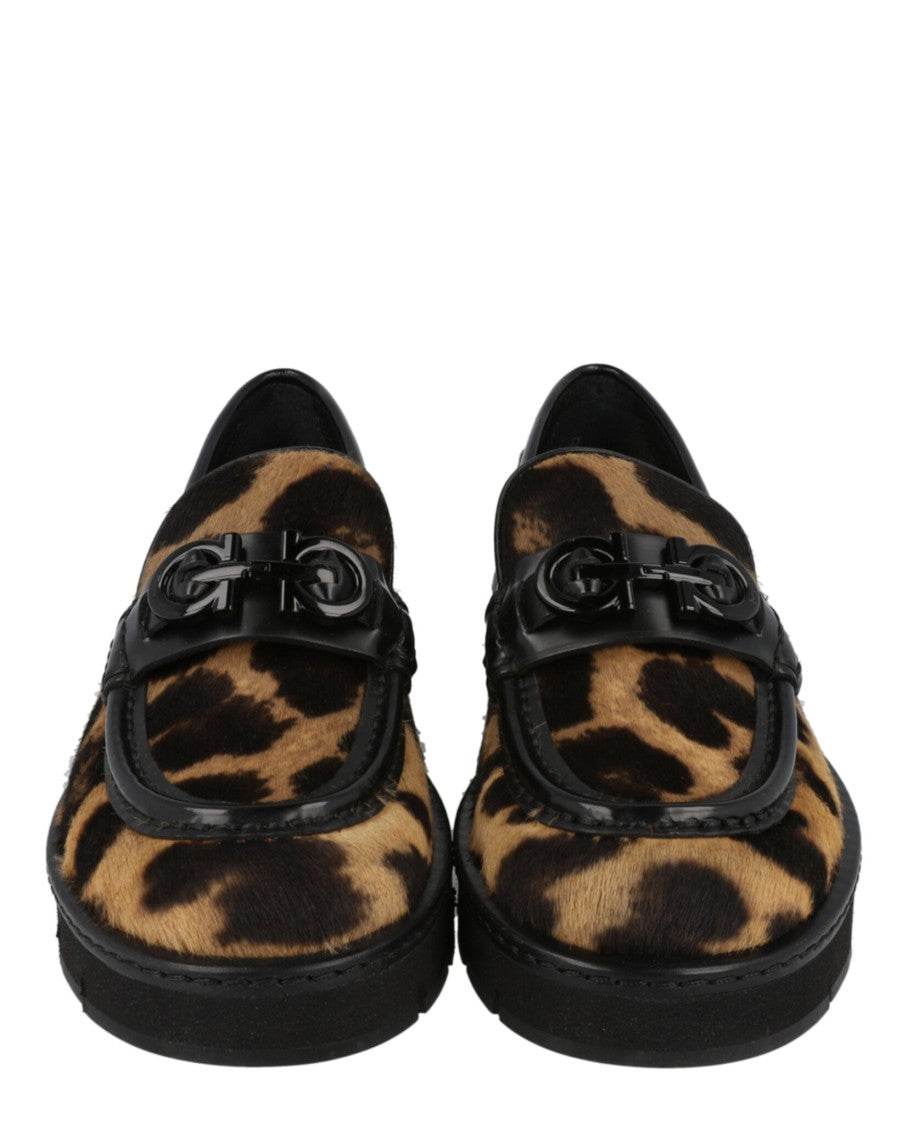 Ferragamo Ofelia Leopard Print Loafers
