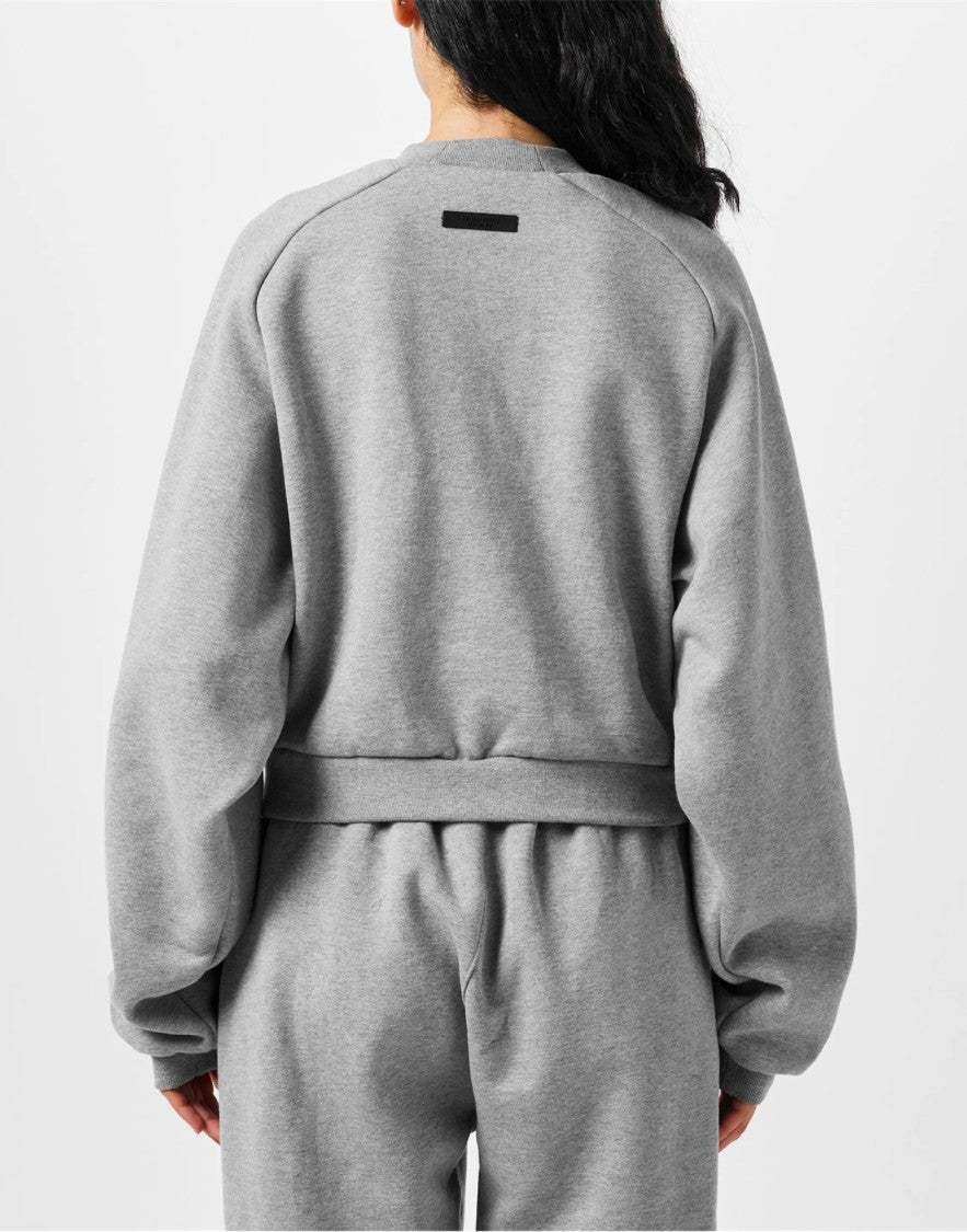 Fear Of God Essentials Logo Fleece Cropped Sweatshirt