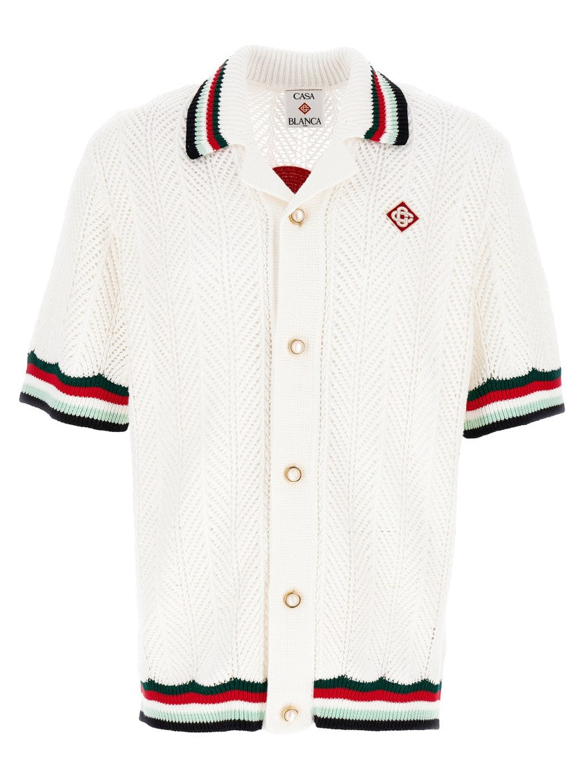 Casablanca 'Sporty Faux Crochet' Shirt