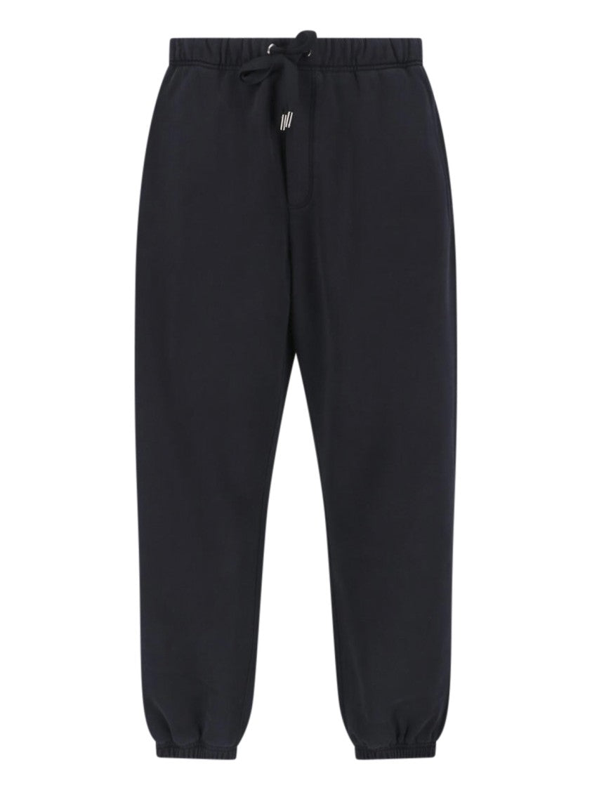 Dolce & Gabbana Black Logo Drawstring Cotton Sports Pants