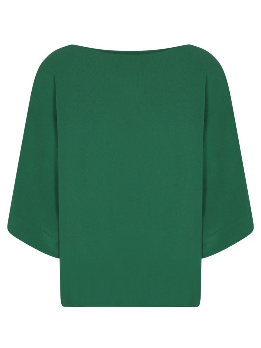 Alberto Biani Green Triacetate-Polyester Top