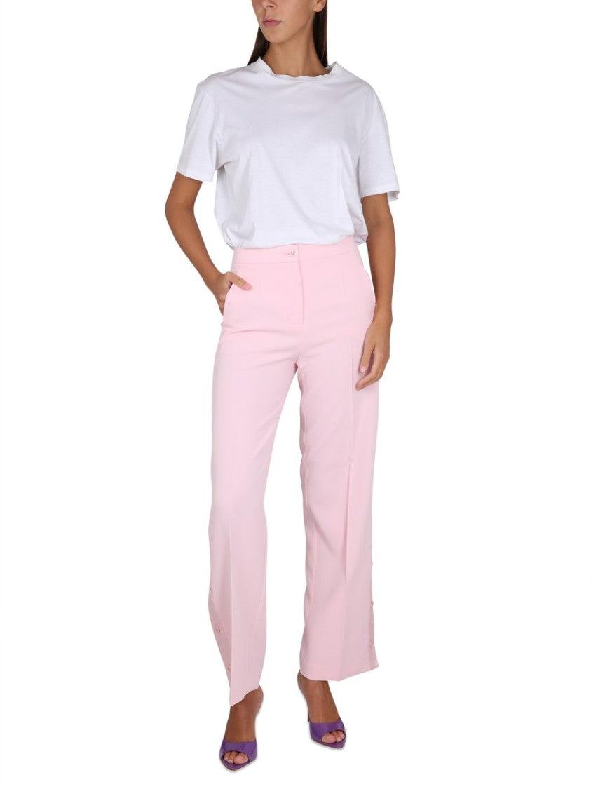 Boutique Moschino Wide-Leg Pants With Button Closure And Belt Loops