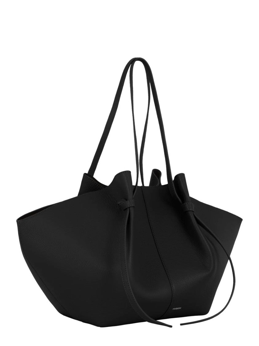 Yuzefi Sculptural Leather Tote Bag With Winged Silhouette