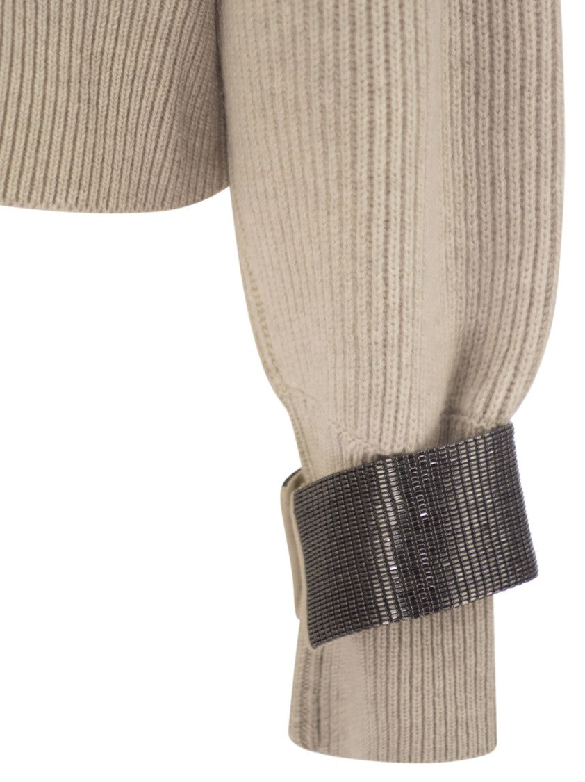 Brunello Cucinelli Cashmere Sweater With Shiny Detail