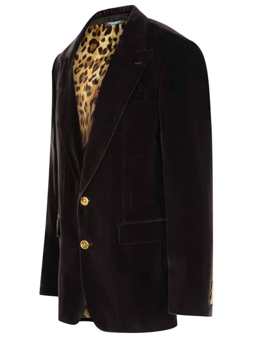 Dolce & Gabbana Brown Polyester Blazer