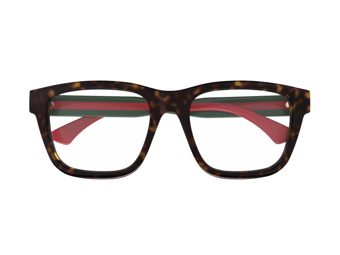 Gucci Gg1870o Striped Tortoiseshell Square Eyeglasses