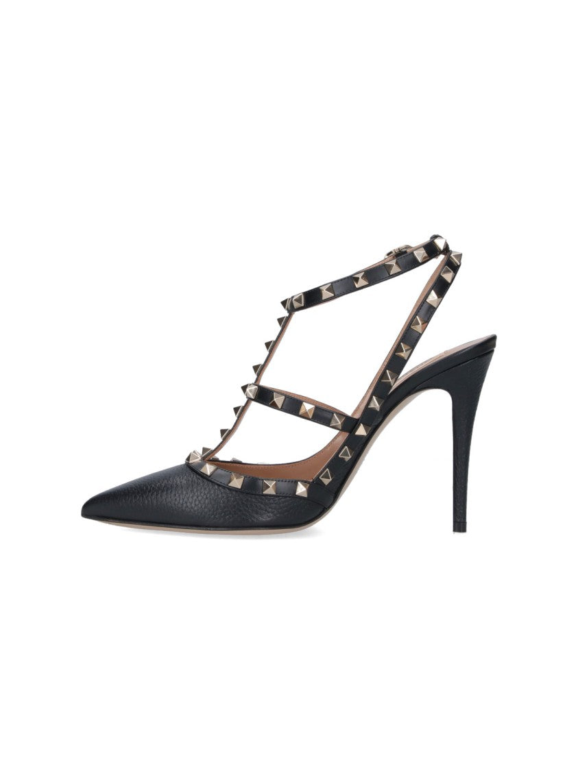 Valentino Garavani "Rockstud 100" Slingback Pumps – Black