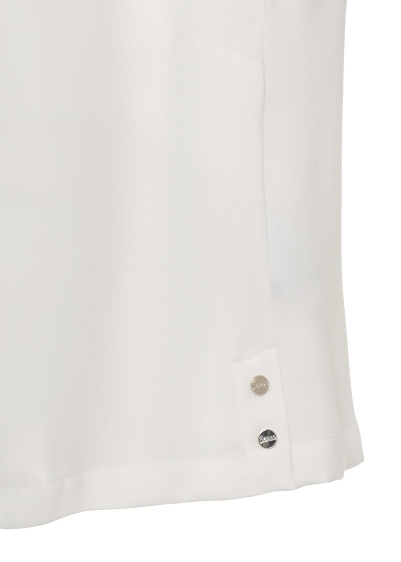 Herno White V-Neck Side-Button Tank Top