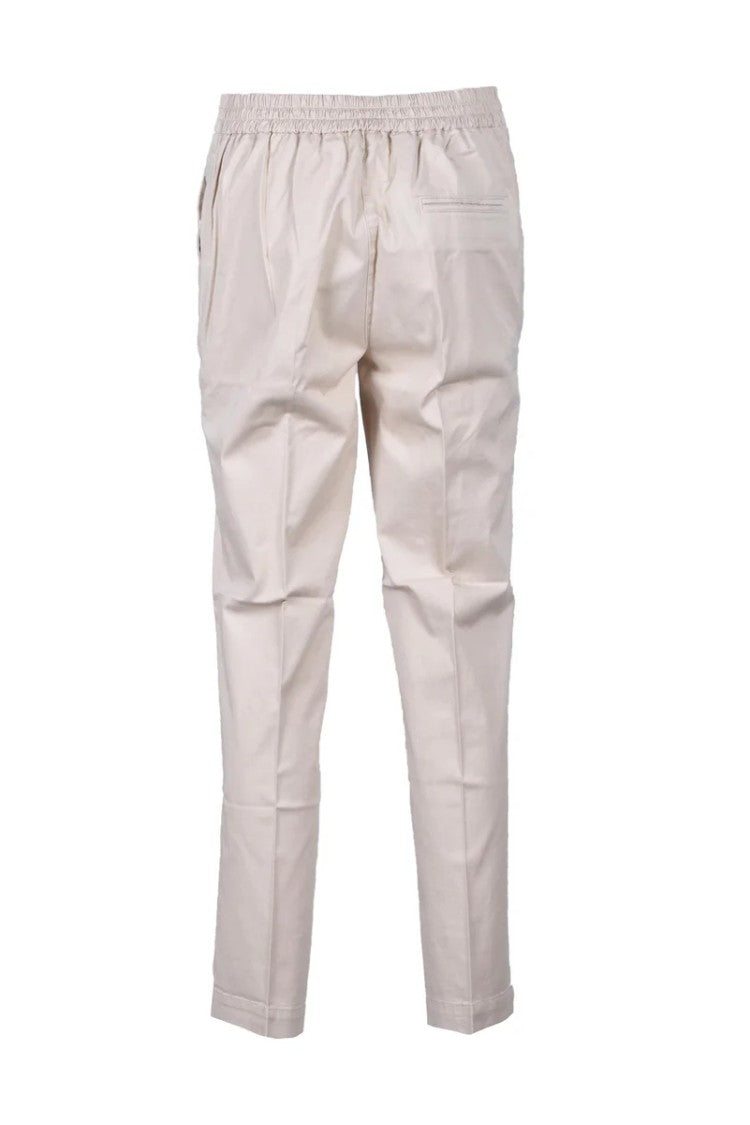 Kiltie Beige Kiltie Trousers With Tailored Mid-Rise Fit