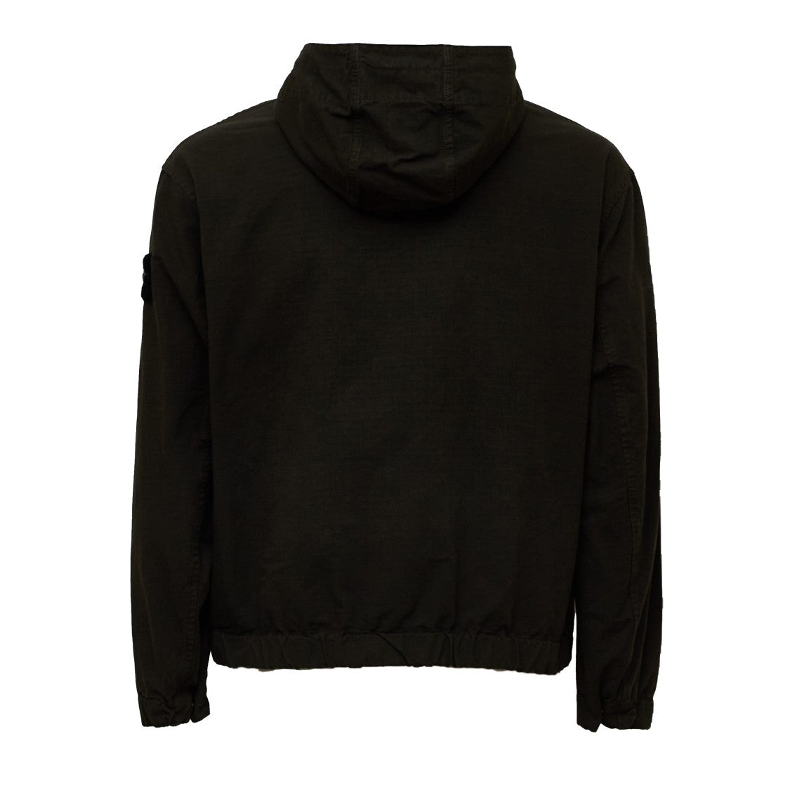 Stone Island Hooded Overshirt In Organic Ripstop Cotton With Functional Pockets
