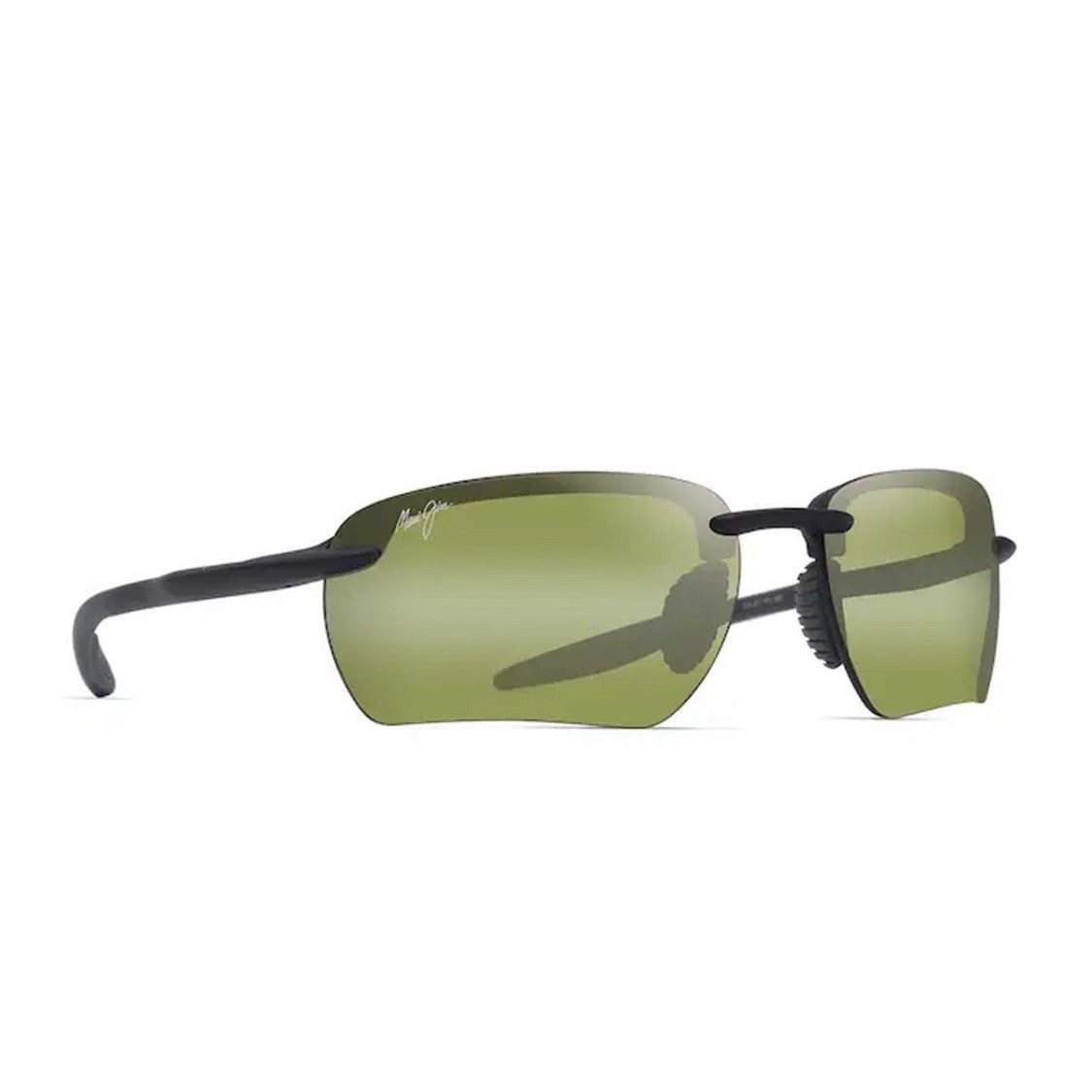 Maui Jim Matte Black Maui Ht Ho'okipa Ultra G Bio-Injected Wraparound Sunglasses