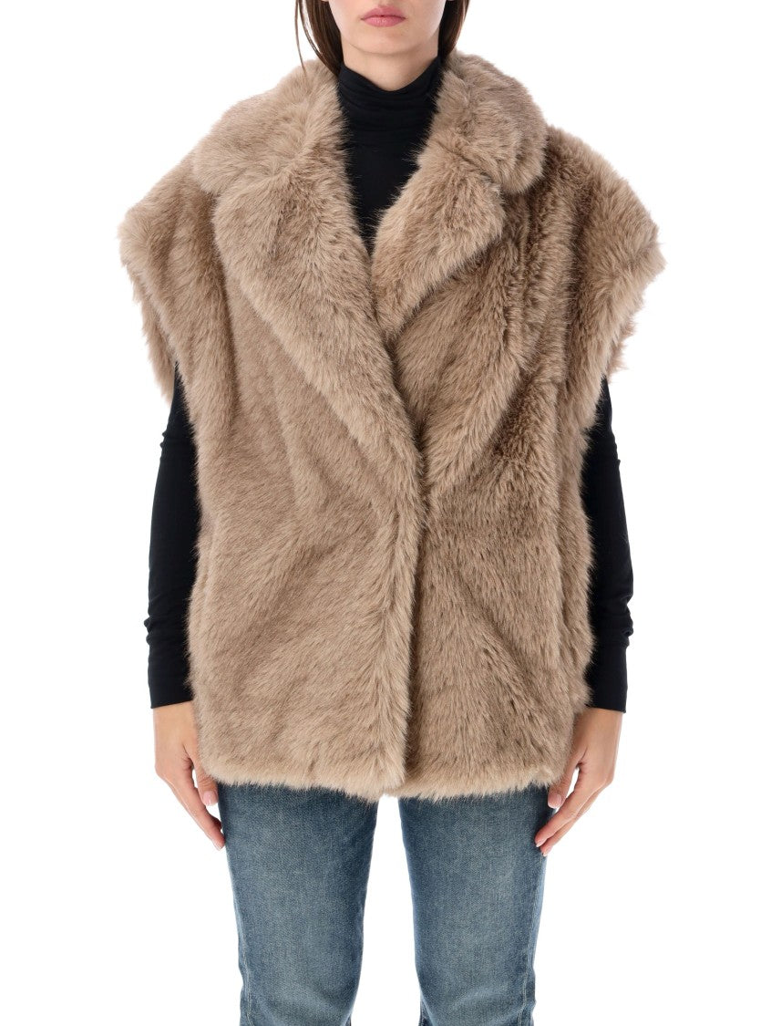 Stand Studio Kinley Faux Fur Sleeveless Vest
