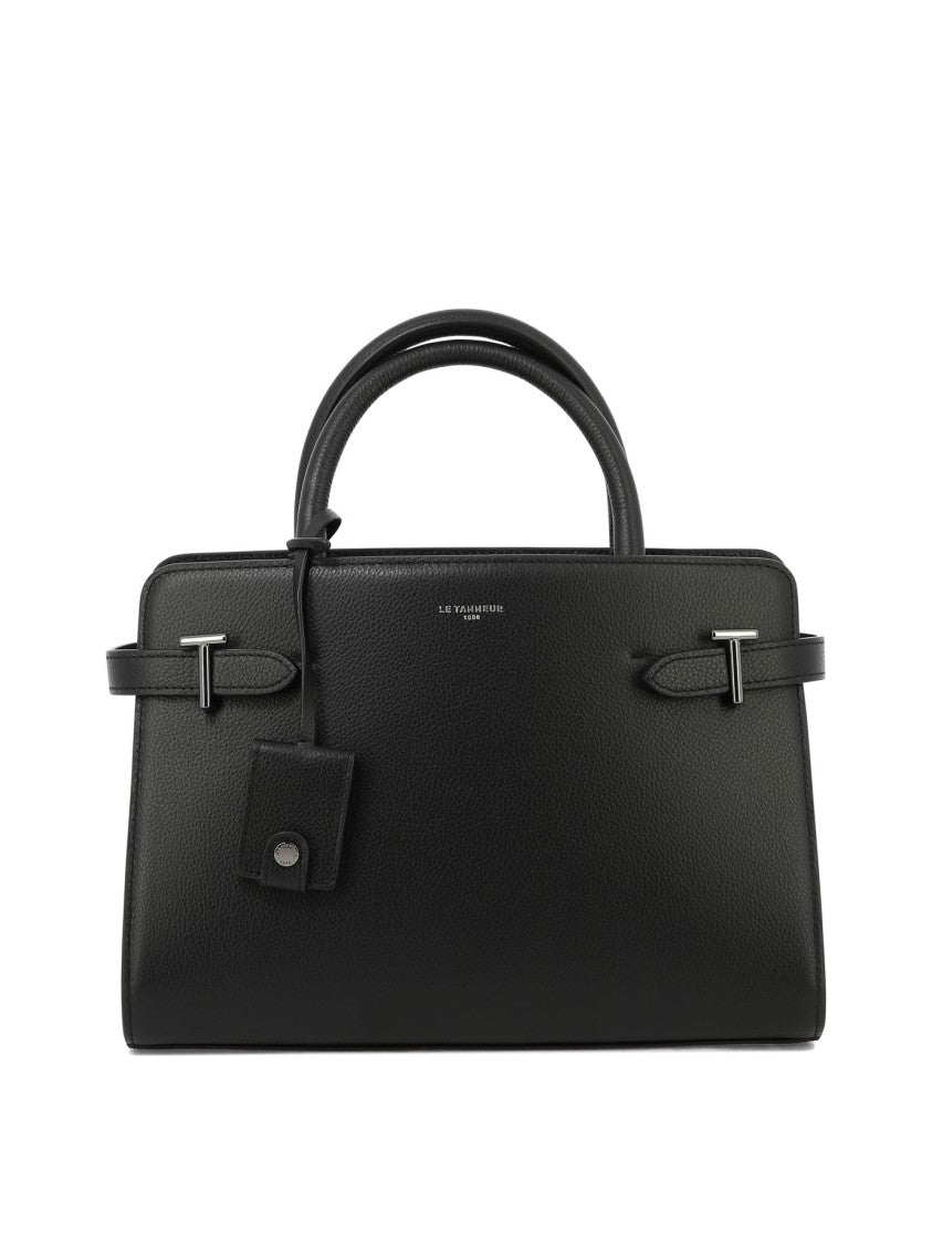 Le Tanneur Textured Leather Handbag With Structured Shape