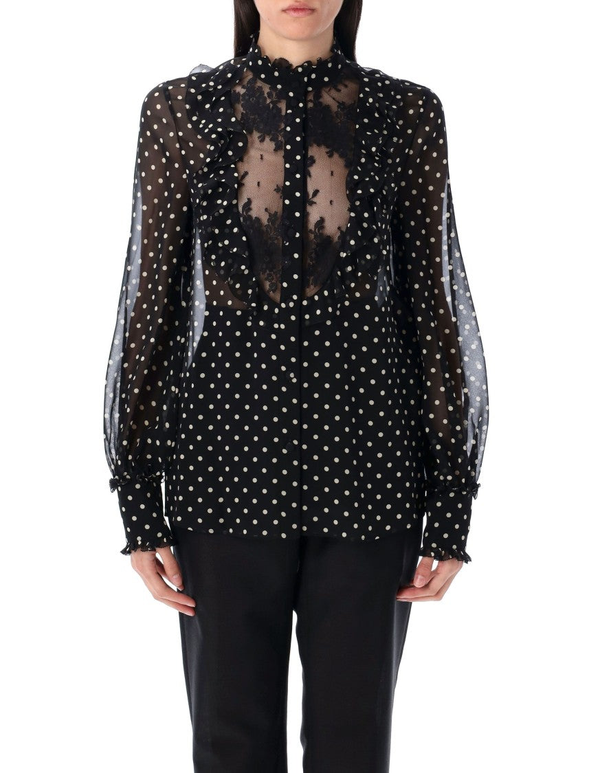 Valentino Garavani Pois Ruffle Blouse