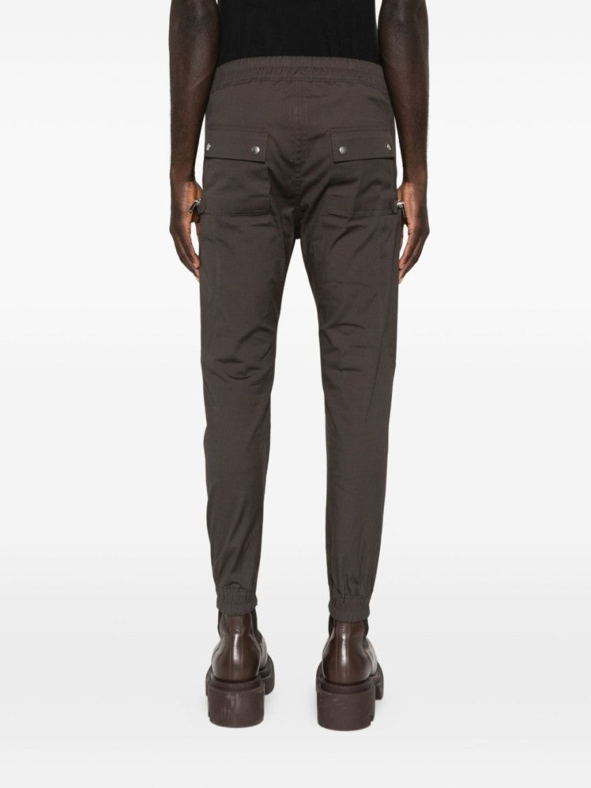 Rick Owens Slim Fit Utility Trousers With Elasticated Waistband