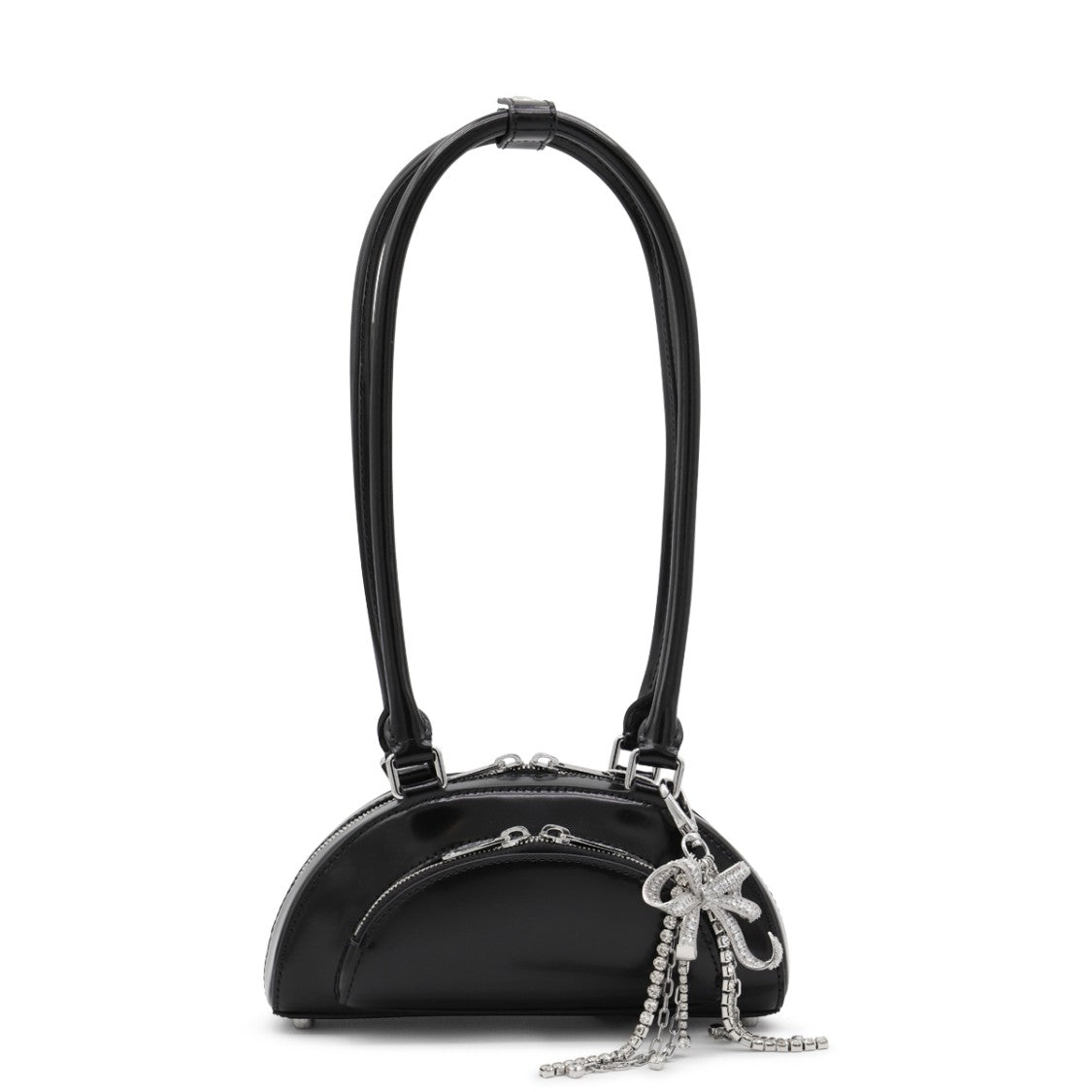 Self-Portrait Black Leather Mini Top Handle Bag
