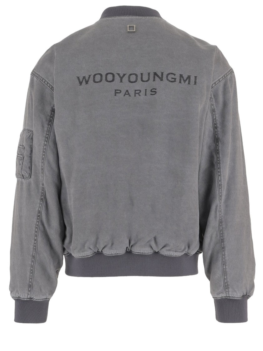 Wooyoungmi Reversible Cupro And Nylon Jacket With Quilted Texture