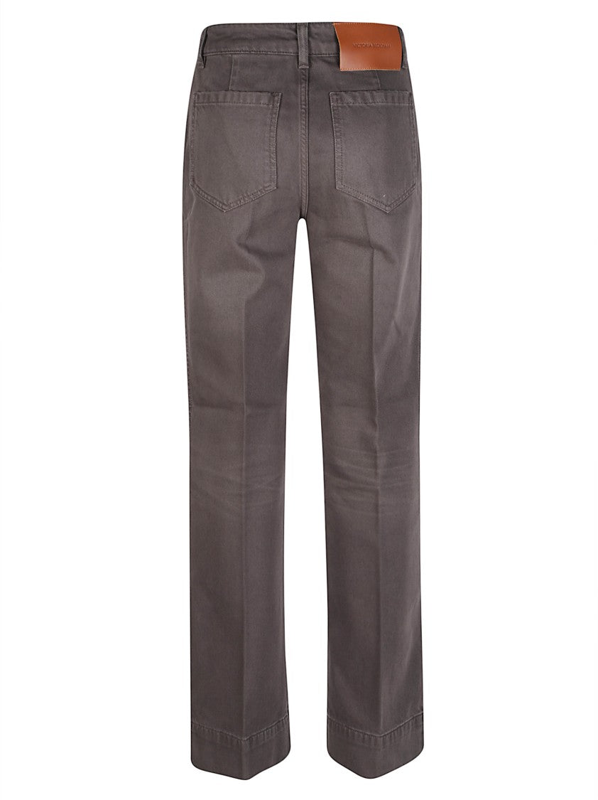 Victoria Beckham Alina Mid-Rise Straight-Leg Jeans