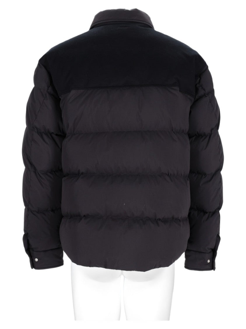 Laminar Black Horizontal Quilted Cropped Cotton-Blend Sports Jacket