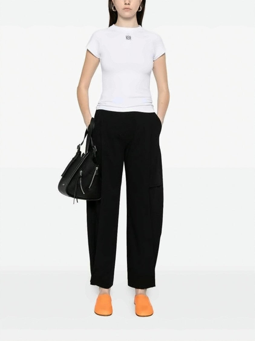 Loewe Fitted Short-Sleeve Top With Minimalist Emblem