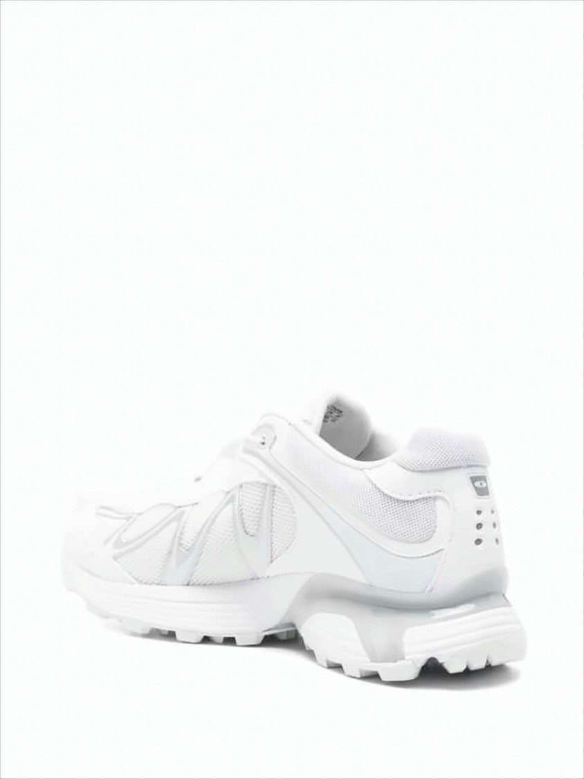 Salomon White Textile Sneakers With Rugged Sole