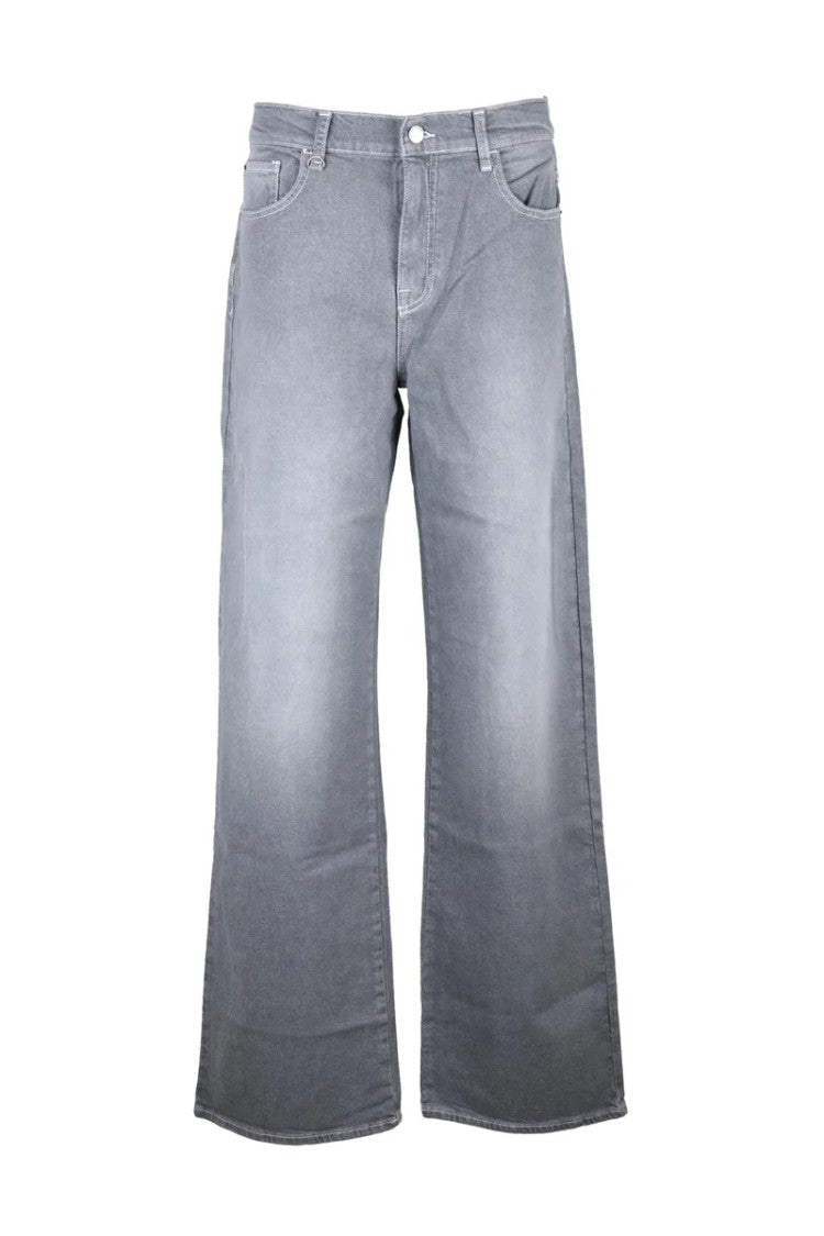 Emporio Armani Slim Fit Grey Jeans With Subtle Fading