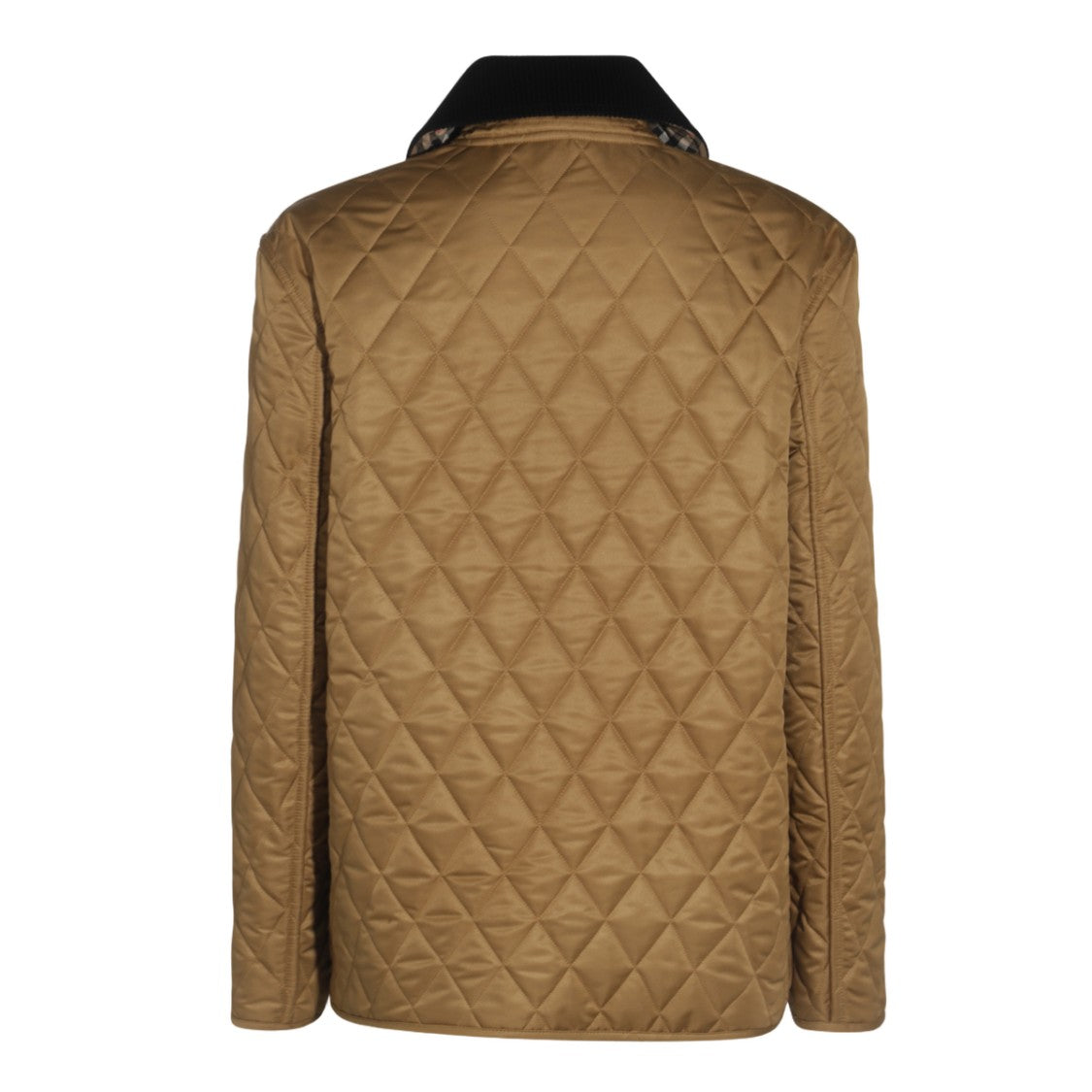 Burberry Diamond-Patterned Brown Quilted Jacket