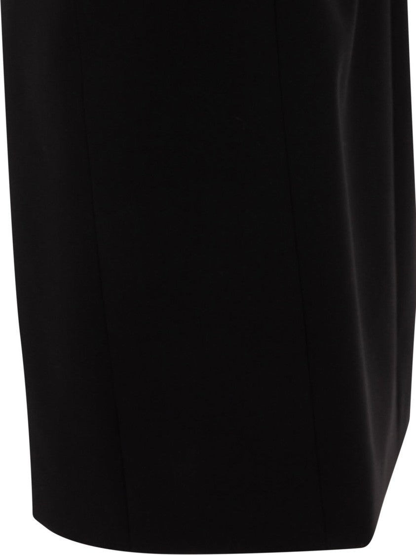 Alexander Mcqueen Wool Dress With Minimalist Silhouette And Refined Texture