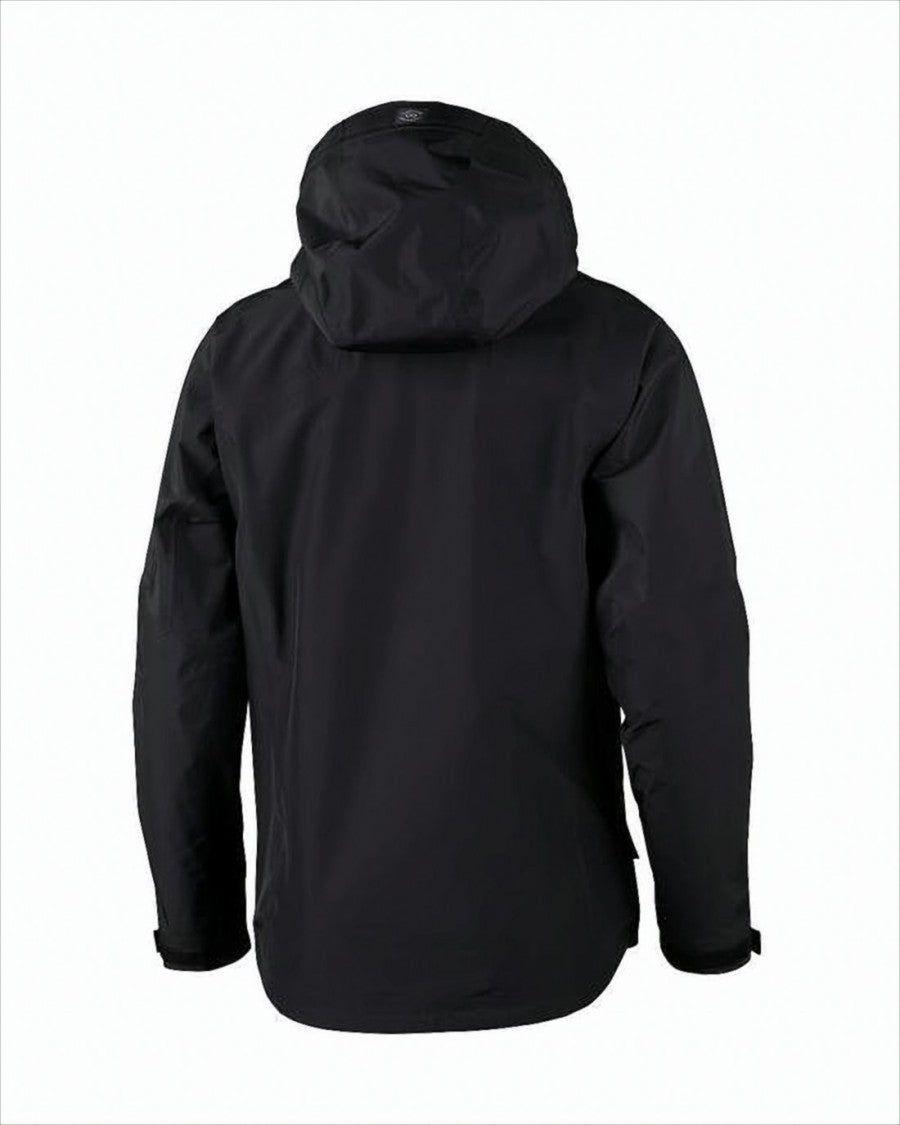 Lundhags Black Hooded Jacket With Adjustable Cuffs