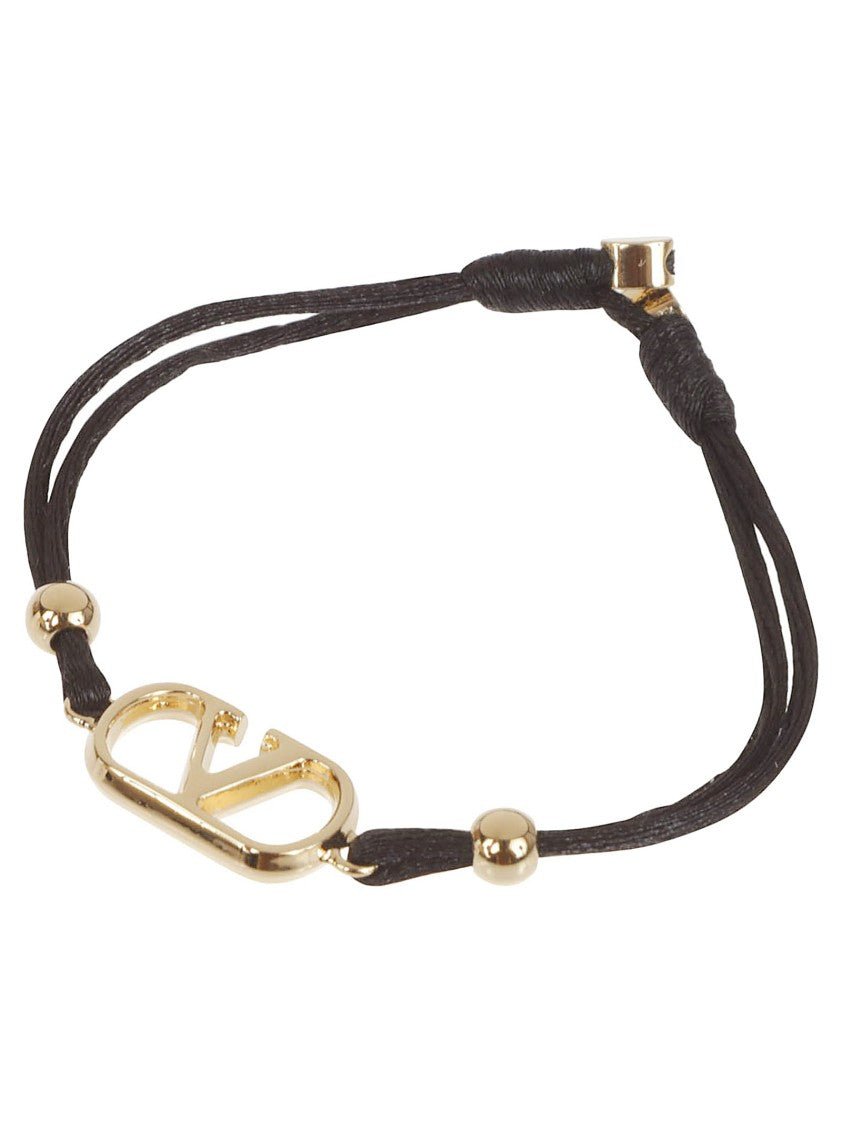 Valentino Garavani Bijoux Black Adjustable Cord Bracelet