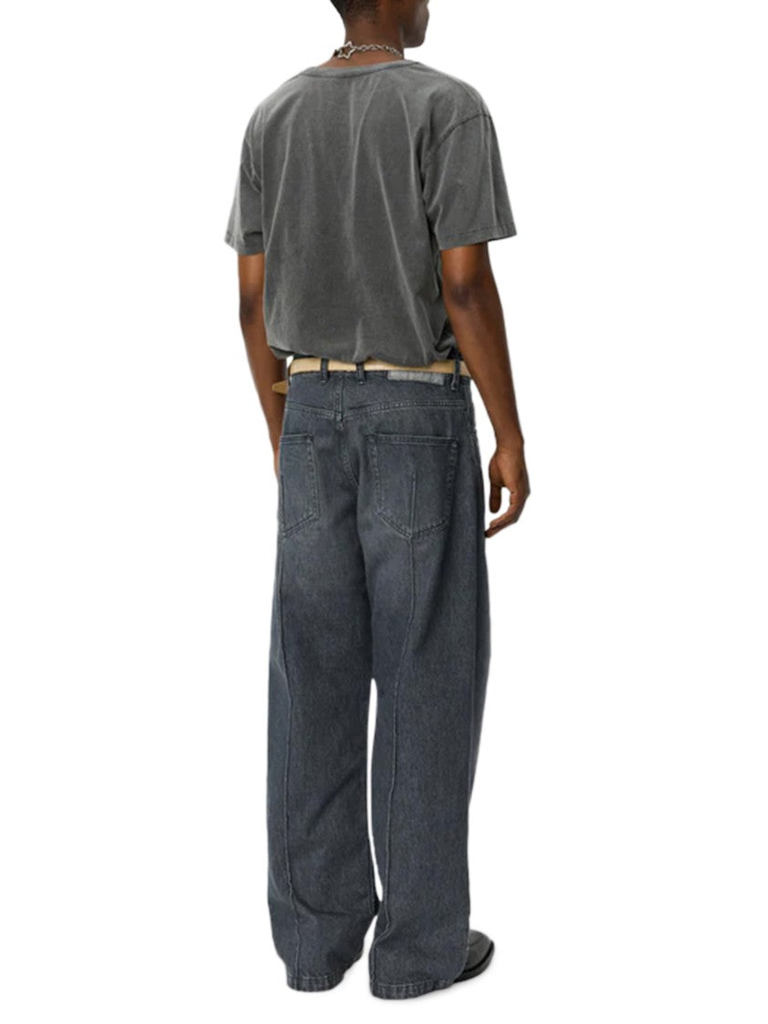 Mfpen Relaxed-Fit Wide-Leg Ceremony Jeans In Faded Black Wash