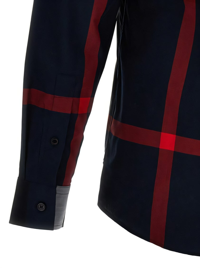 Burberry Modern Plaid Long-Sleeve Shirt With Classic Collar