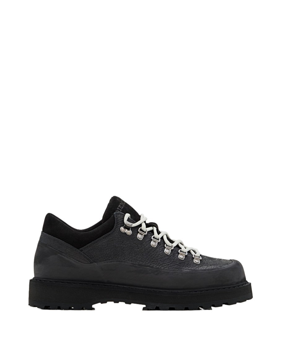 Diemme Black Cornaro Worked Suede Low-Top Sneakers