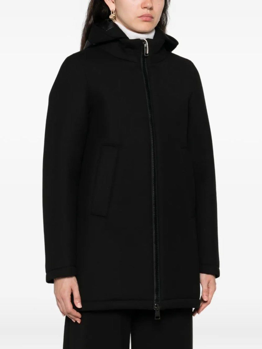 Herno Minimalist Black Hooded Jacket