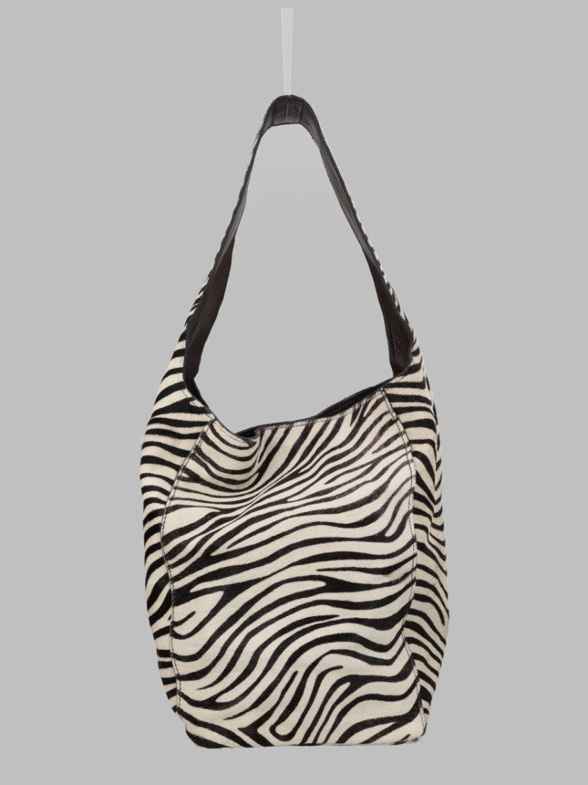 Alysi Multicolor Slouchy Animal Print Leather-Blend Shoulder Bag