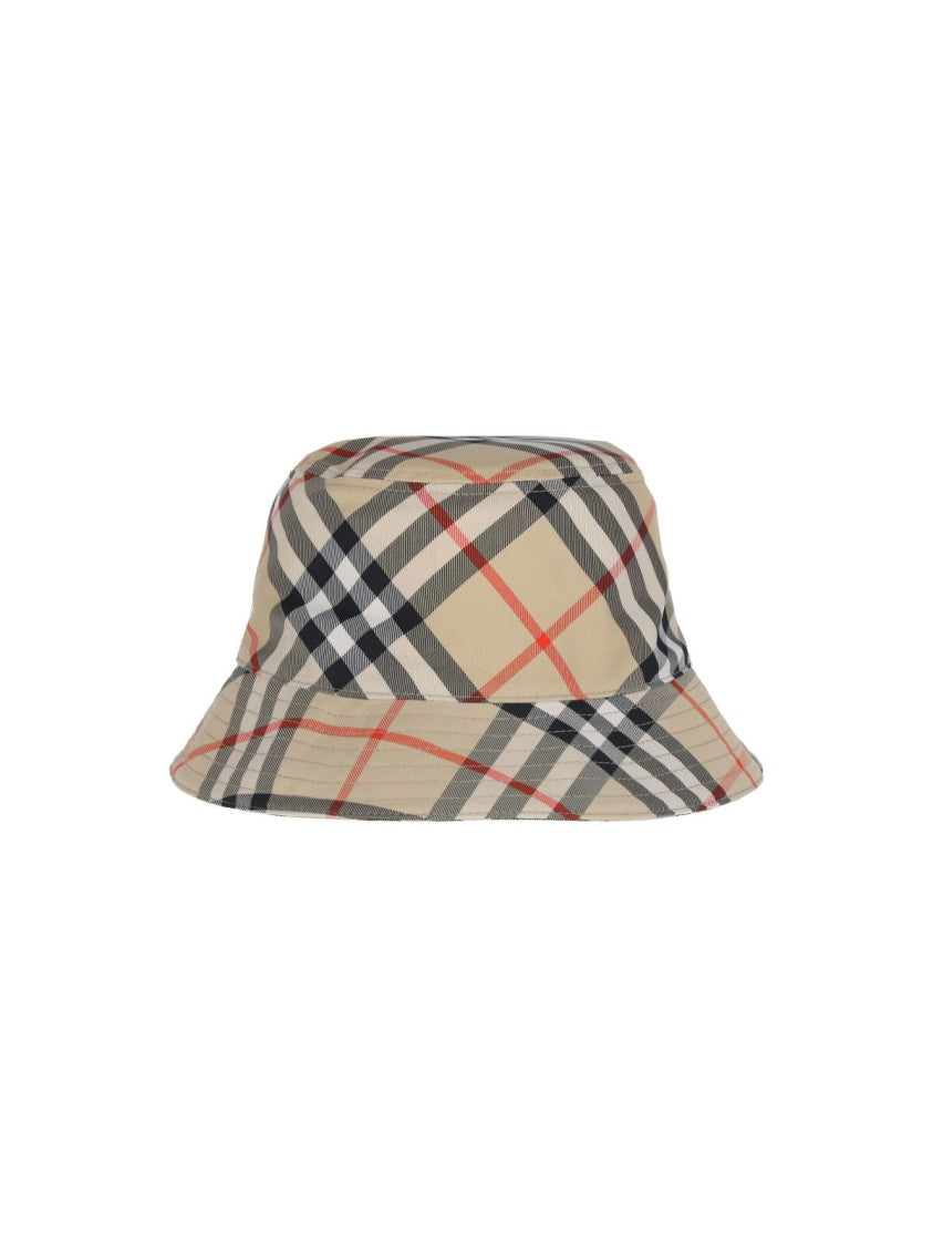 Burberry "Ekd" Bucket Hat – Beige Check