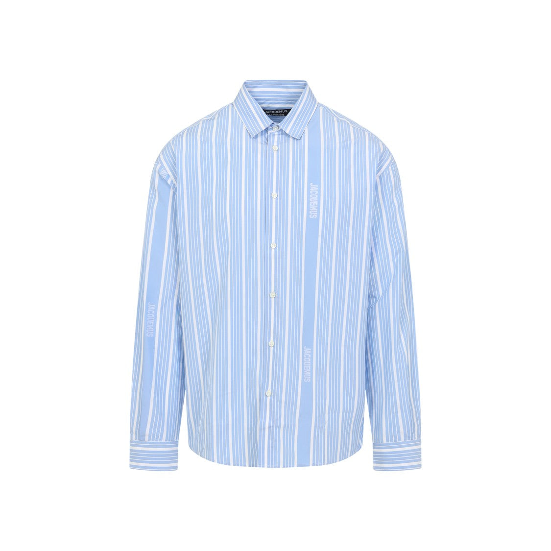 Jacquemus Light Blue Button-Up Shirt With Contrasting Cuff Detail